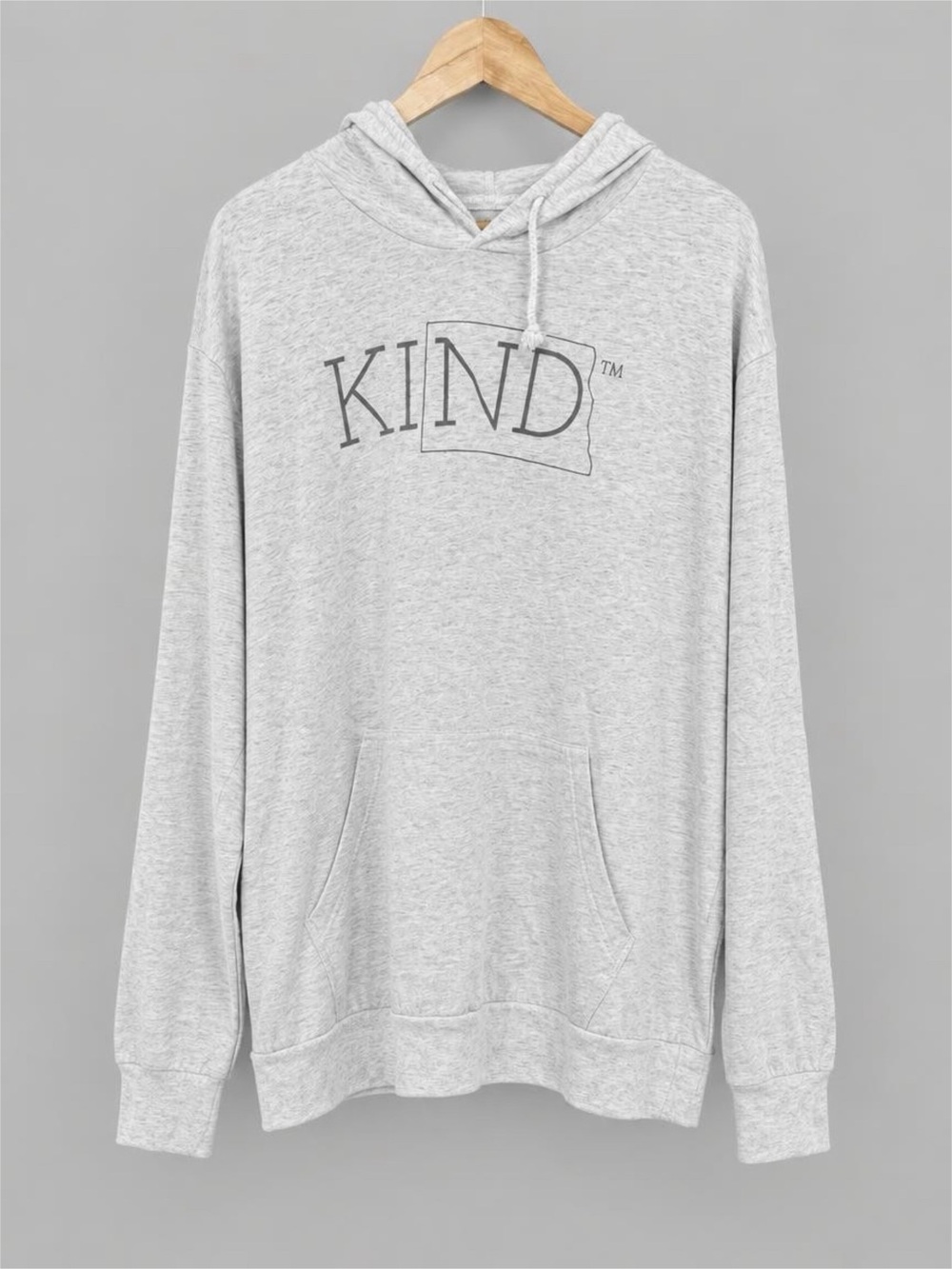 North Dakota Kind Lightweight Hoodie - Light Gray